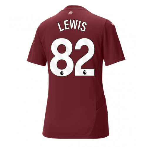 Fotbalové Dres Manchester City Rico Lewis #82 Dámské Alternativní 2024-25 Krátký Rukáv